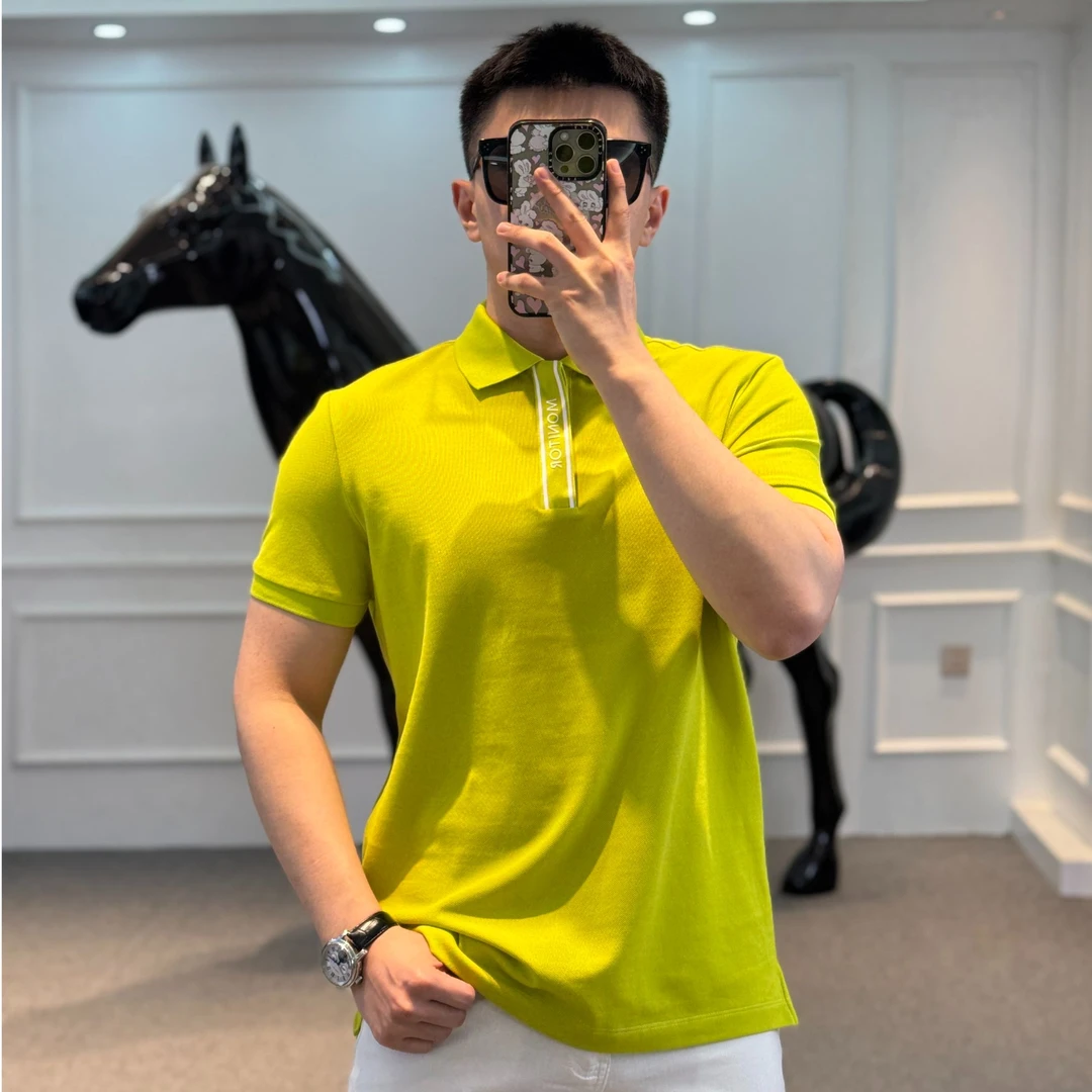 古帝特尼“亮色polo“衫春夏季新款男士潮流轻奢上衣翻领潮牌Z31295