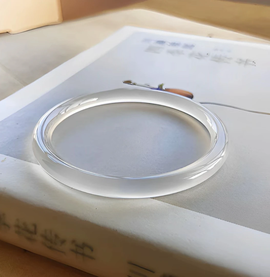 白月光手镯巴西高货美人条9m天然玛瑙玉髓手镯冰透手镯多样性发一