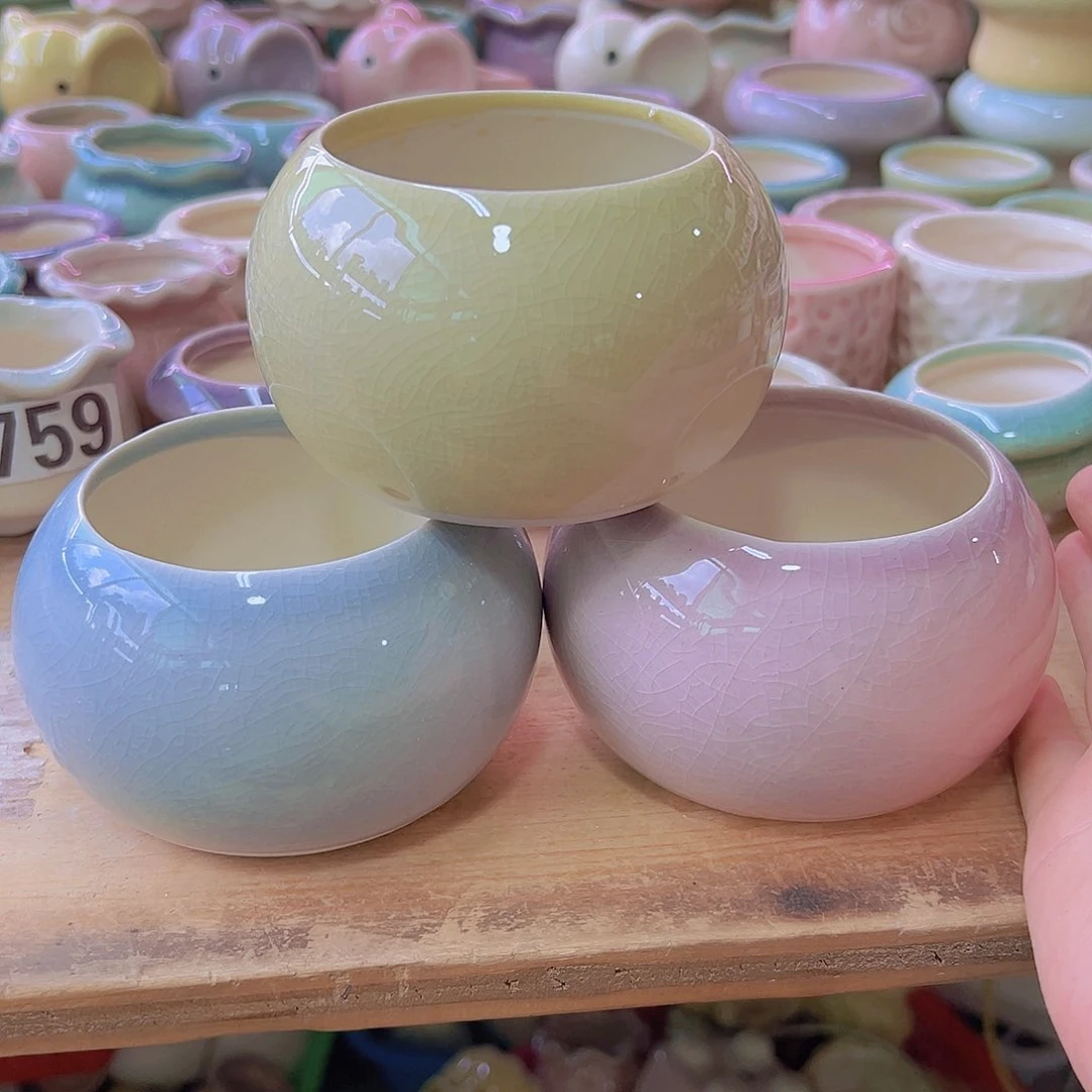 陶瓷花盆当场满12包邮