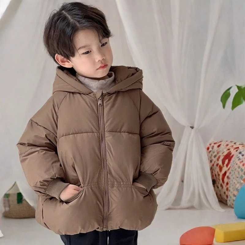 【新品】儿童棉服冬季休闲男童洋气棉袄女童洋气冬装短款连帽外套潮