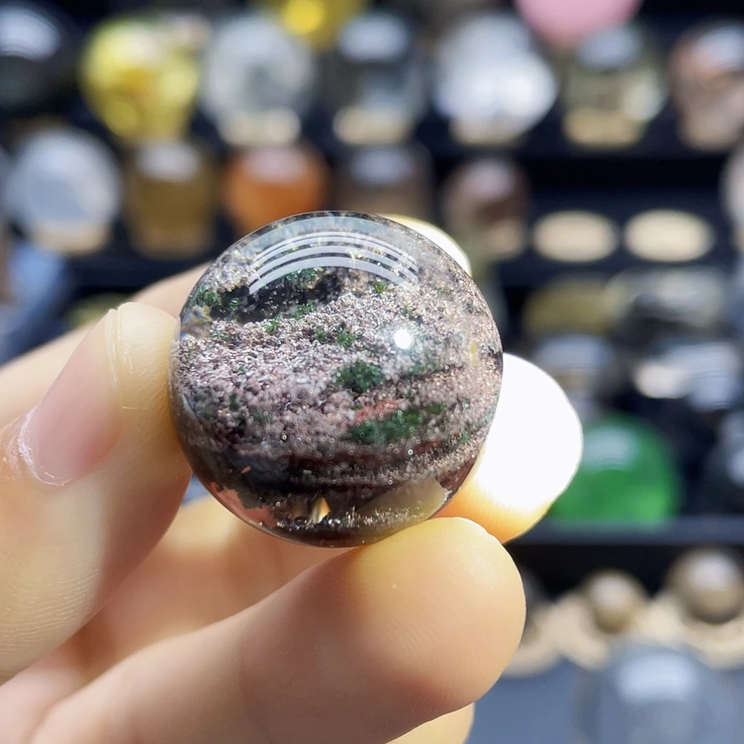 未镶嵌珠宝半成品水晶天然幽灵23.7mm