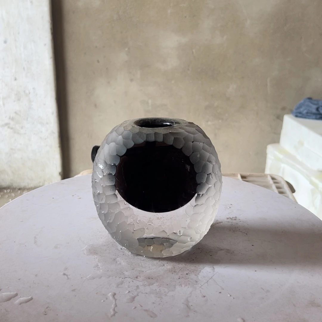 弘扬琉璃摆件花器成品高度14