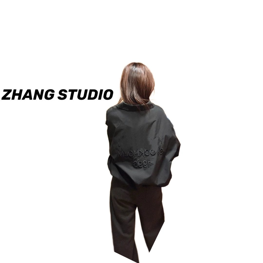 ｜早秋新款“AC后背刺绣”夹克拉链定制外套