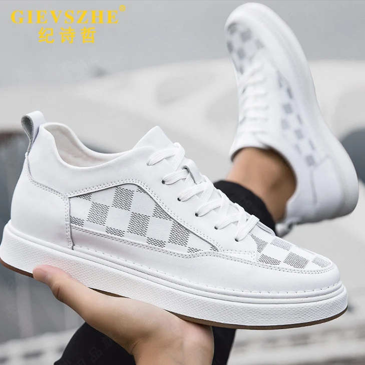 纪诗哲男鞋小白鞋厚底增高运动休闲鞋夏季新款潮流时尚百搭板鞋