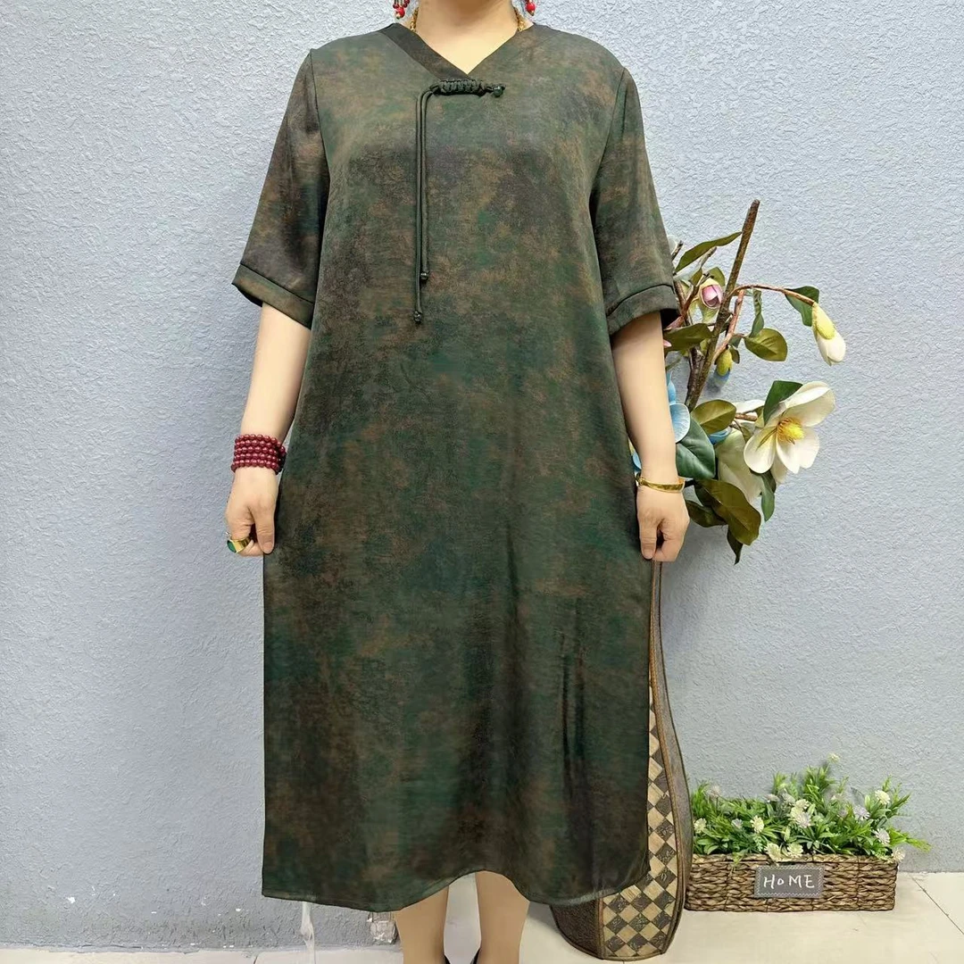 P0-2530款中老年显瘦连衣裙