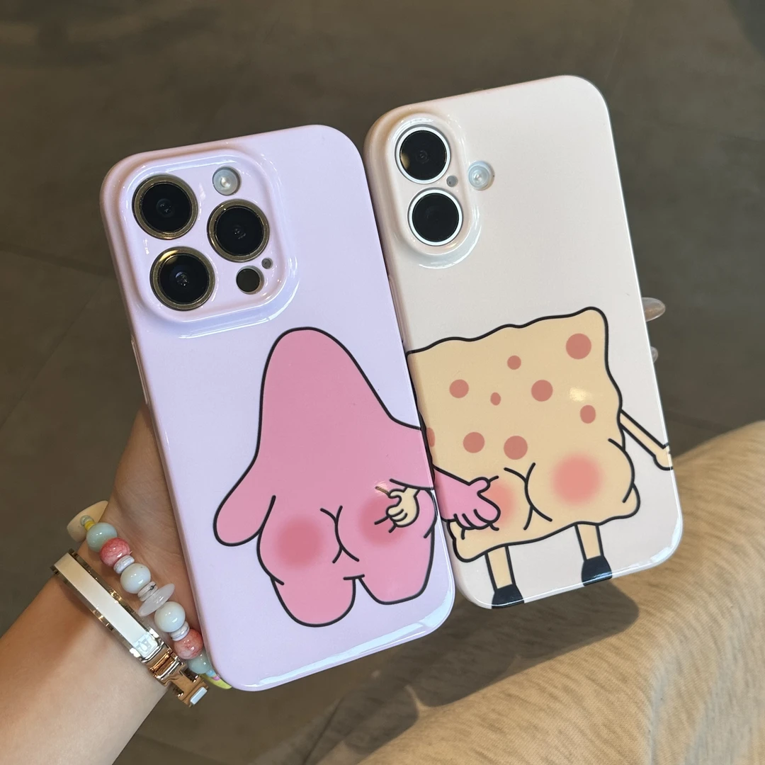 欧克里里抓屁屁派大星适用苹果17promax手机壳华为vivo小米15oppo