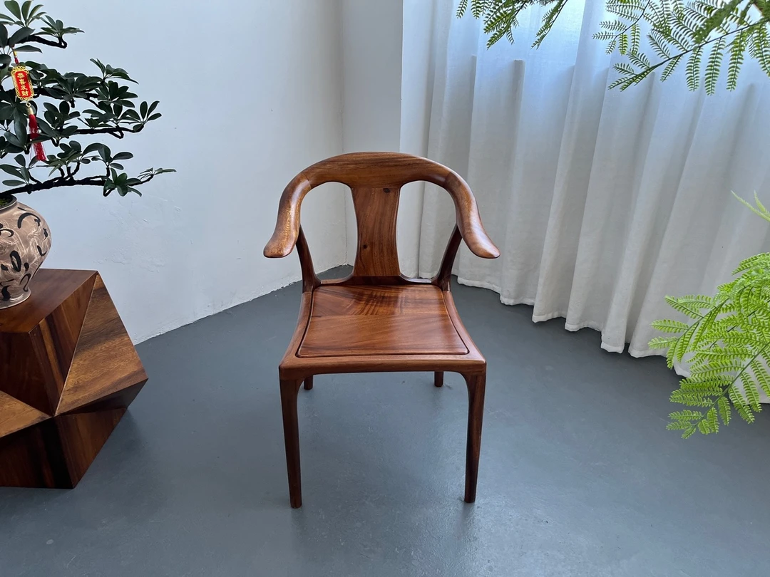 （不包邮）胡桃木鸭舌椅 纯料 50*48*80 书椅实木椅餐厅桌椅
