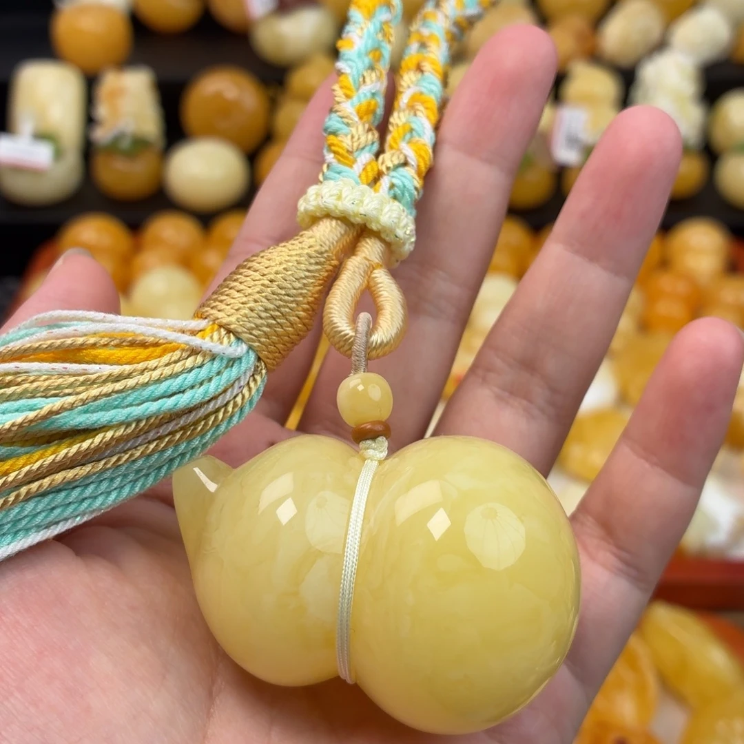 蜜蜡未镶嵌毛衣链蜜蜡