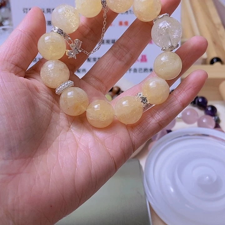 水晶手串未镶嵌黄阿塞