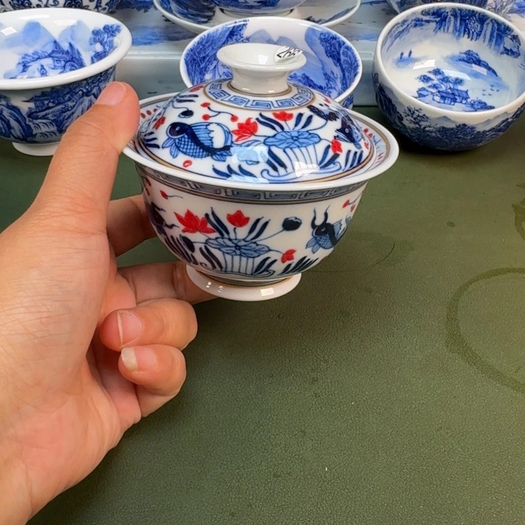 陶景德镇纯手绘茶具圆圆266