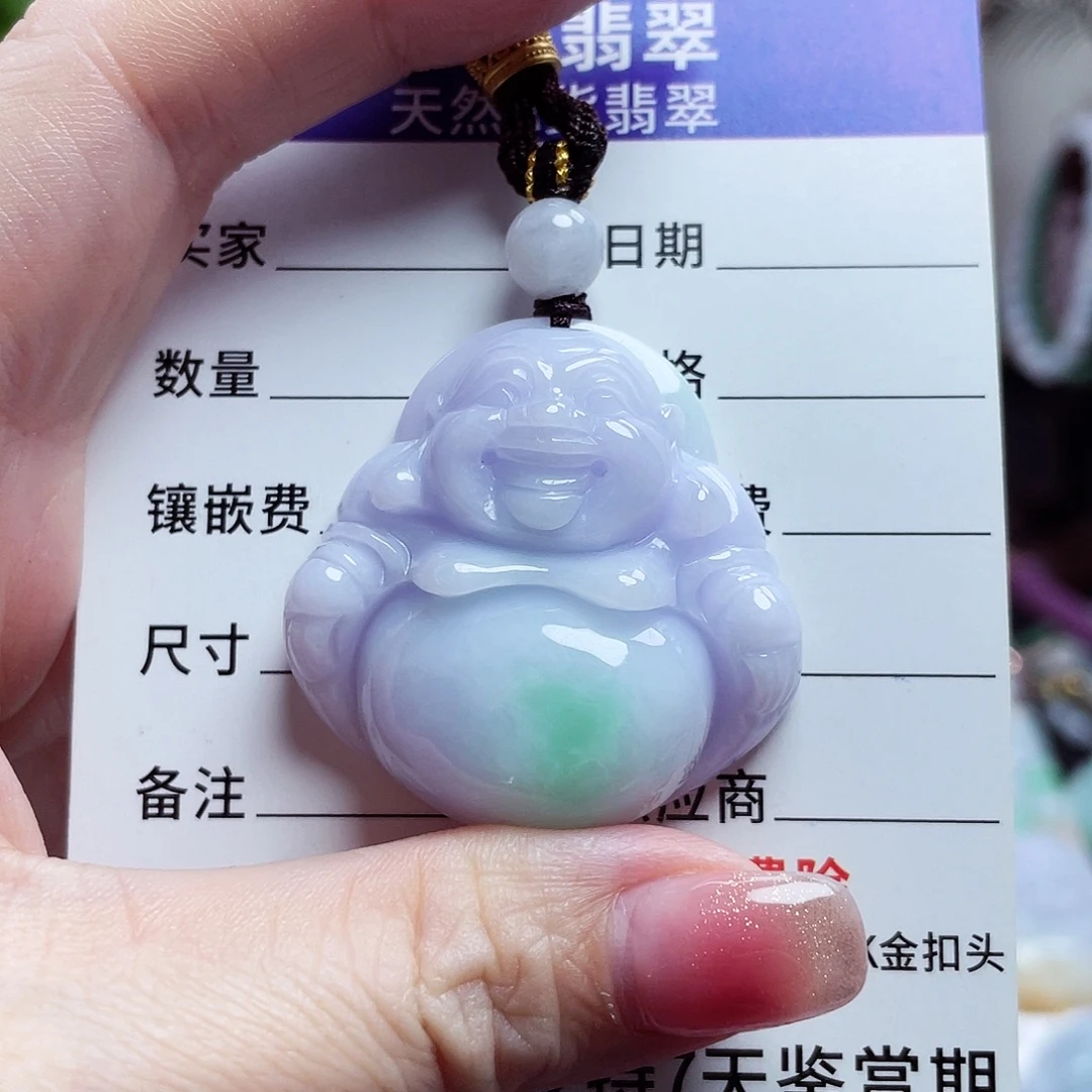 翡翠未镶嵌颈饰佛公10
