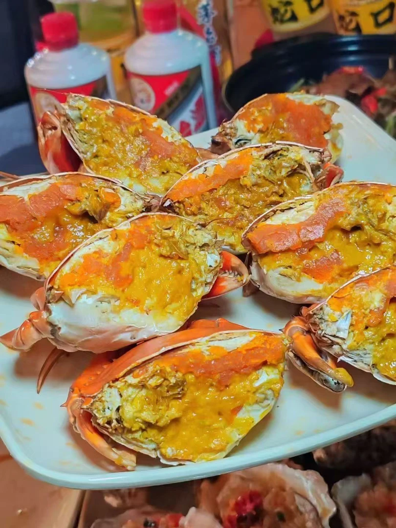 广东珠三角本地台山南沙膏油蟹膏蟹青蟹没有中间商差价质量保证