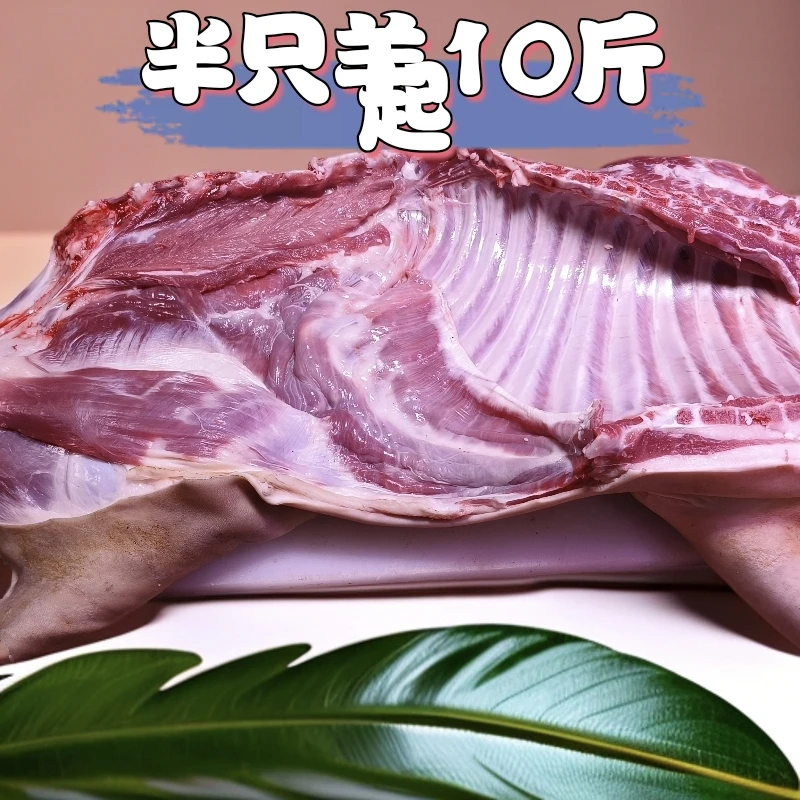 【半只羊10斤起】广西散养黑羊半羊100%腿排整扇羊腩新鲜带皮包邮
