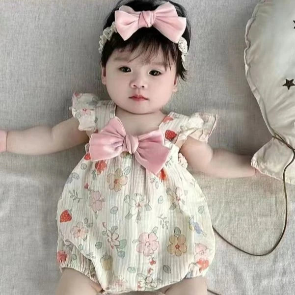 新款夏装新生儿宝宝婴儿衣服包屁衣公主超萌包屁衣夏装爬服