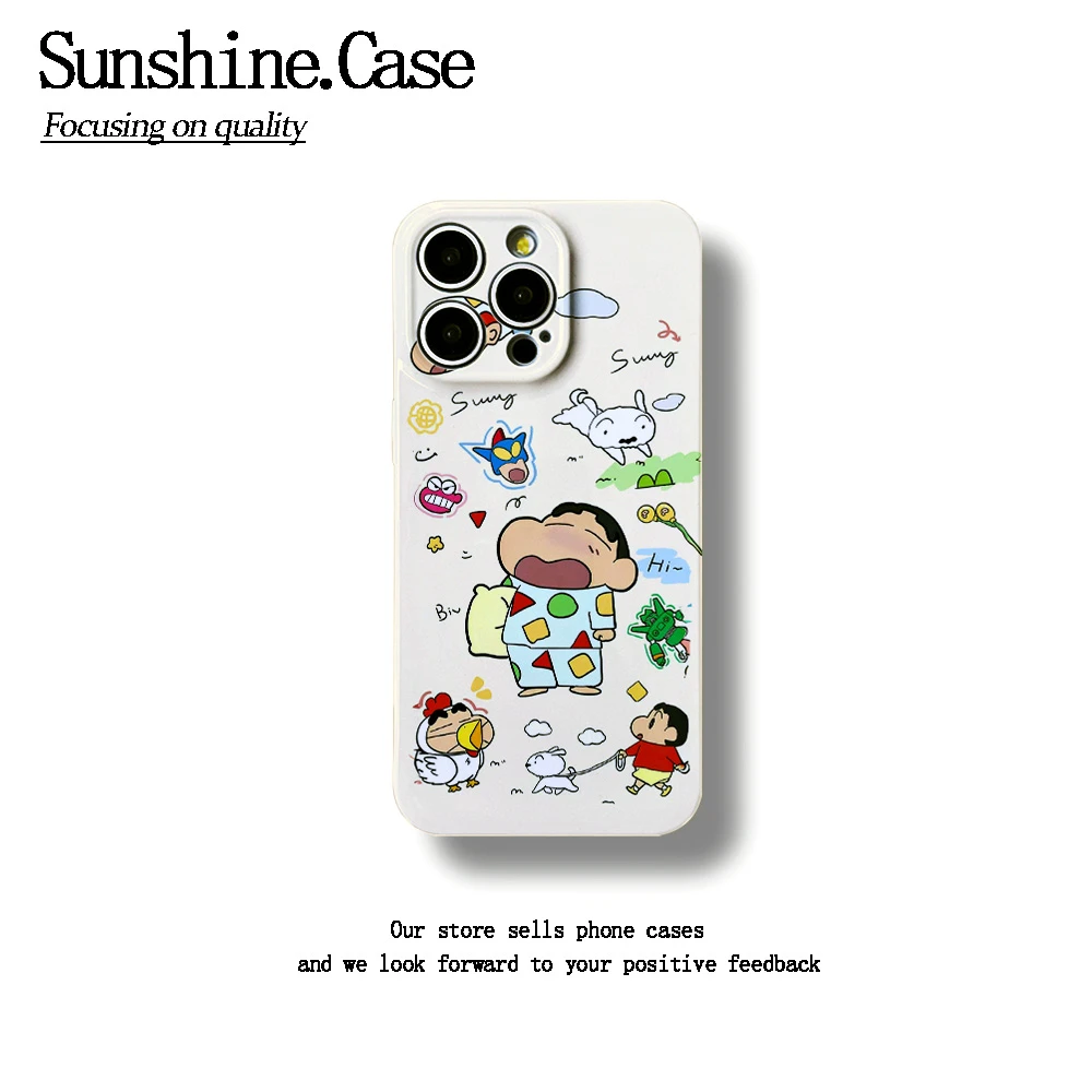 睡觉小新菲林软壳适用苹果oppo华为vivo手机壳防摔可爱创意