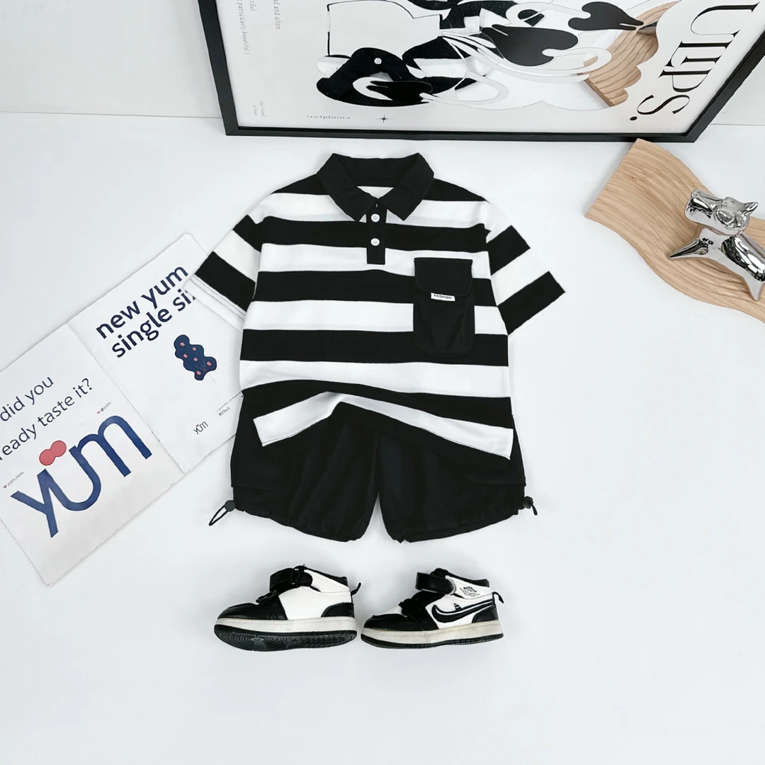 儿童夏装套装夏季2025新款男童短袖两件套 WG28290 悠悠童话童装