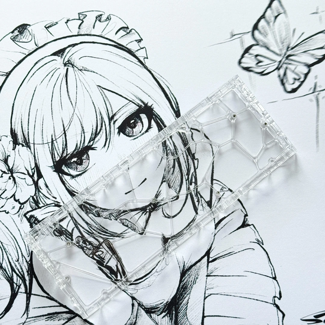 昆仑60镂空外壳透明PC材质GH60孔位客制化键盘磁轴