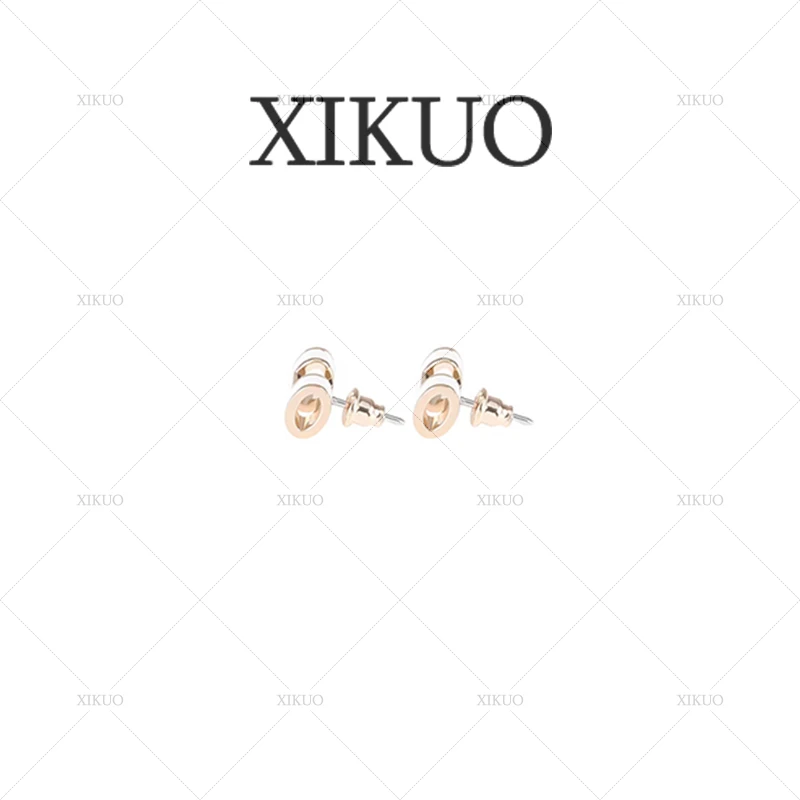 XIKUO/喜阔-轻奢百搭白色字母耳钉