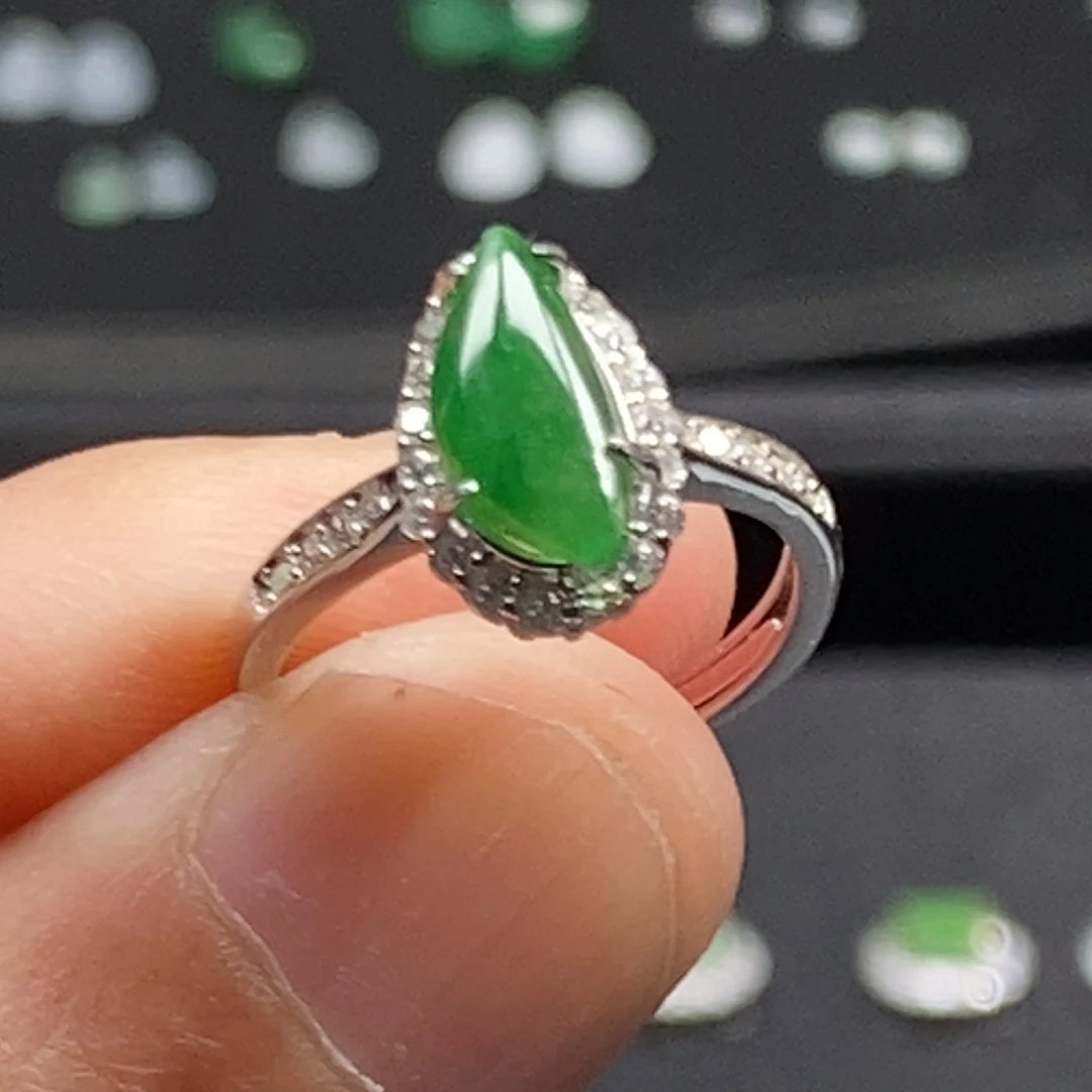 翡翠银S925镶嵌戒指