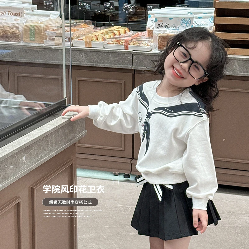 【森许】春季新款撞色印花卫衣-563