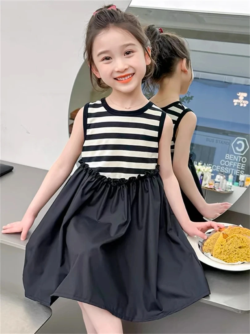 裙子女童女孩女款连衣裙夏季新款洋气儿童背心裙夏装棉布裙1068