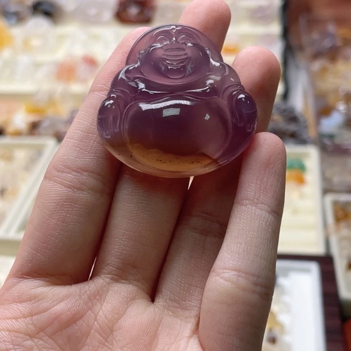 玛瑙/玉髓未镶嵌玛瑙紫佛公