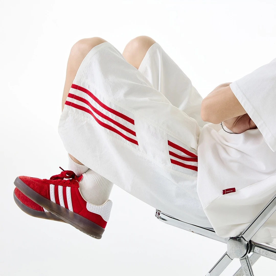 三条杠冰丝短裤男夏季薄款美式速干篮球运动五分裤凉感休闲沙滩裤