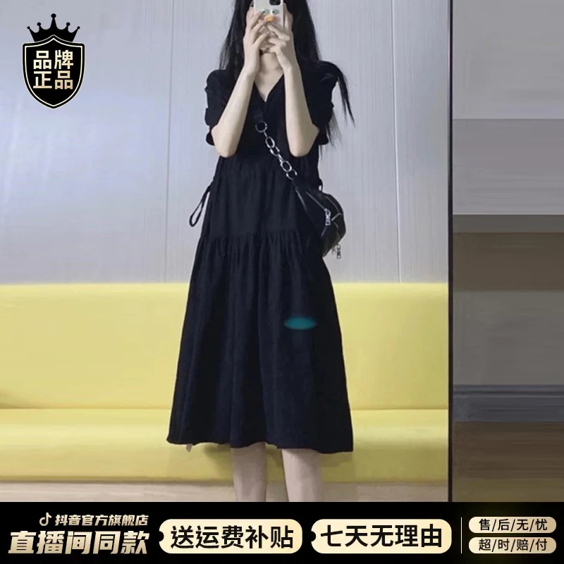 轻奢小众高级感女装高贵连衣裙夏季小个子裙子爆款2025新款2438