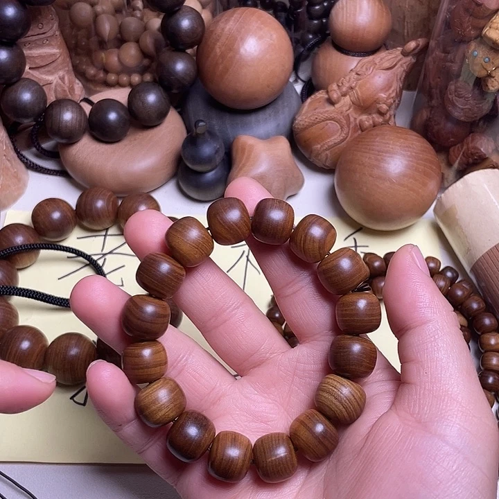 檀香木手串/手链老山檀香13/14黑肉满纹沉