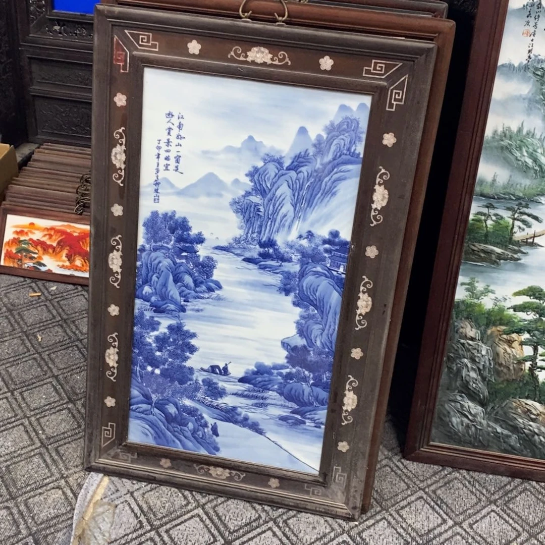 瓷片100*60*1景德镇瓷板画柴窑烧制