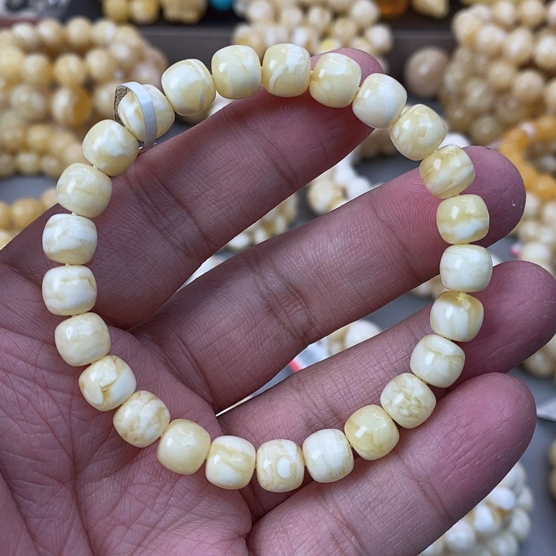 蜜蜡未镶嵌珠宝奇石8.5×8mm 9.6g