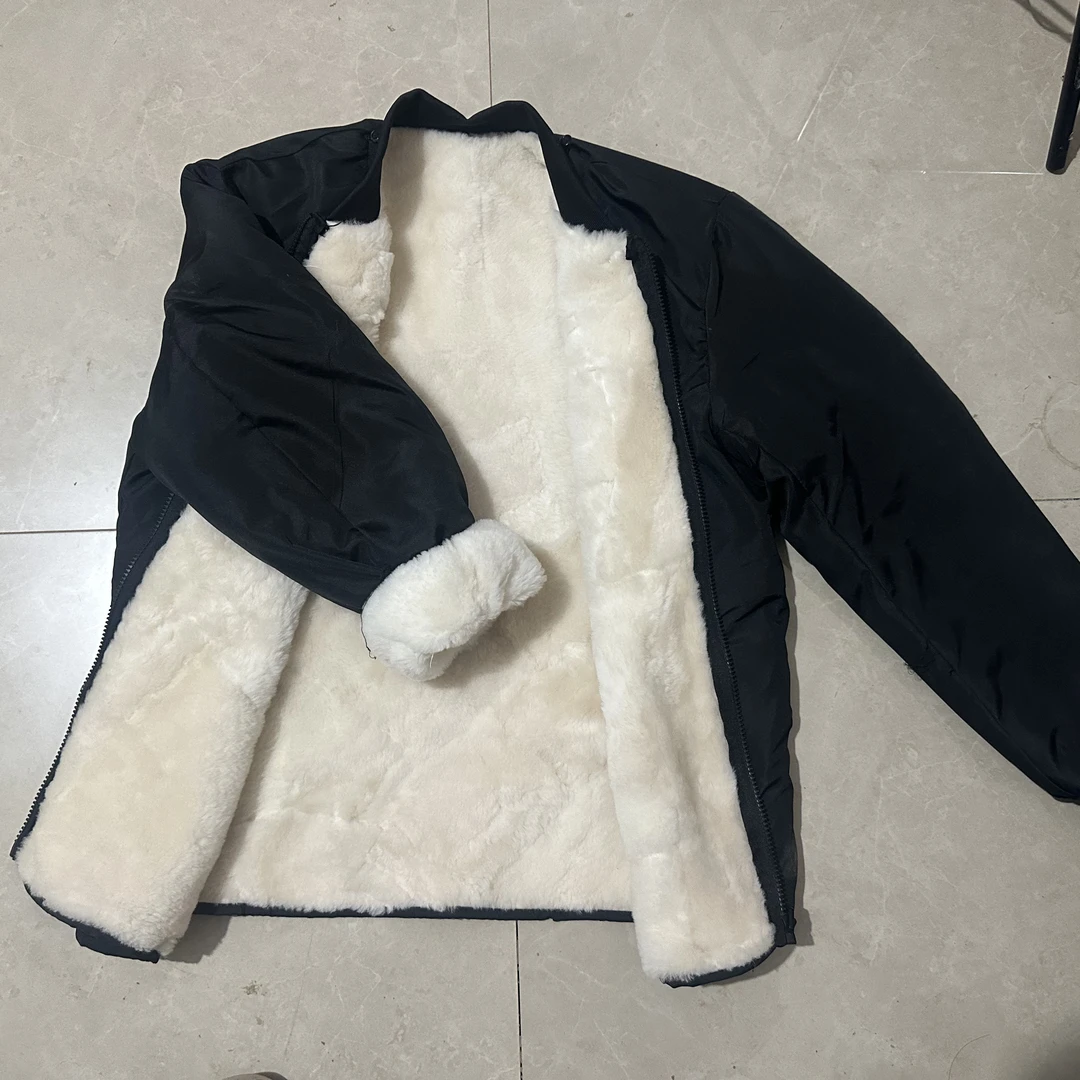 【圆领内胆】羊皮毛一体羊皮袄外套冬季加厚棉衣保暖