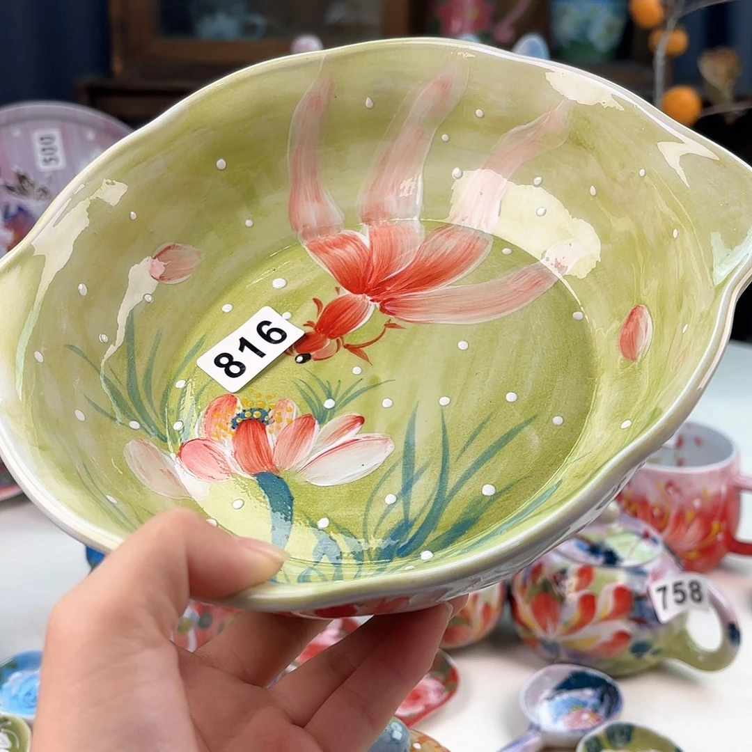 *****景德镇手绘高温釉下彩陶瓷茶具