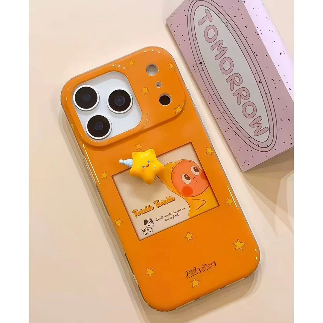 相框星星小人适用苹果17promax手机壳iPhone16华为OPPO小米VIVO壳