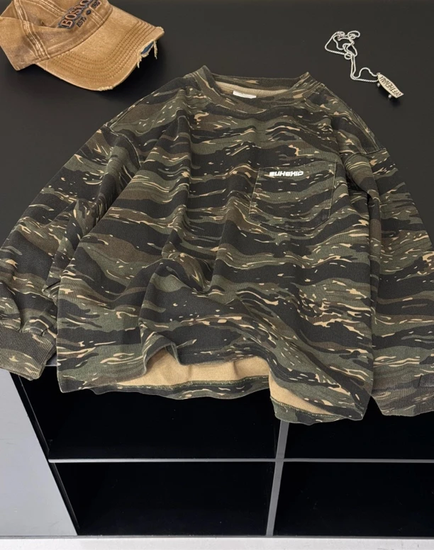 【郭郭童品】迷彩圆领卫衣89639