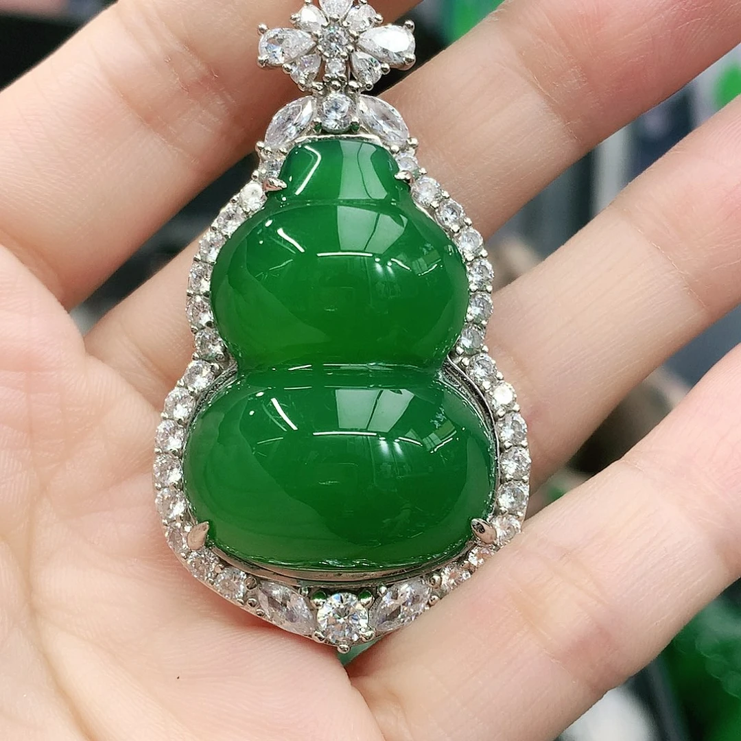 银S925镶嵌吊坠玛瑙/玉髓