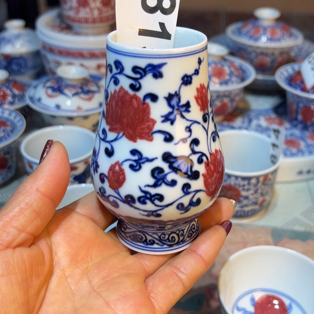杯棒*糖青花釉里红原矿