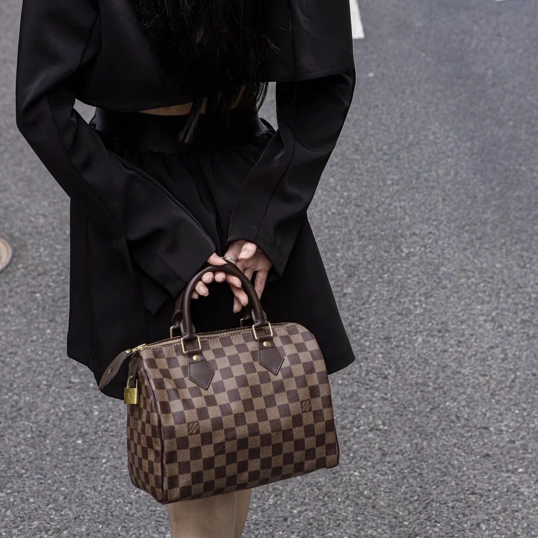 95新 LouisVuitton/路易威登 lv棋盘格25手提 972433