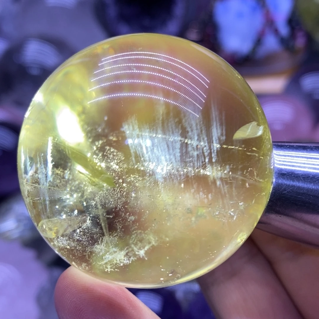 未镶嵌珠宝半成品水晶9132蓝针黄水晶