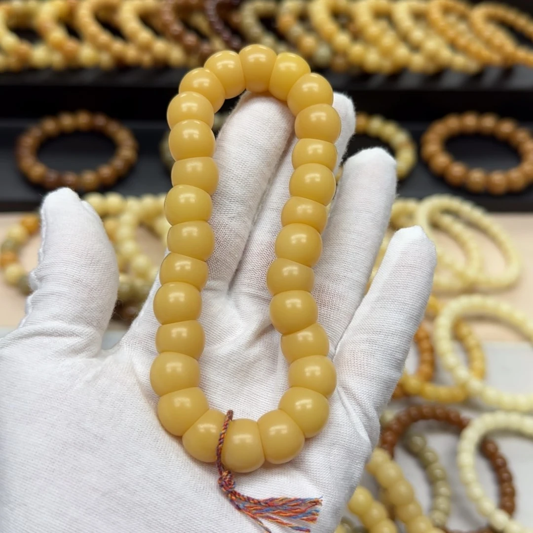 菩提根/象牙果手串卡13微瑕 10年 大肠 加两颗