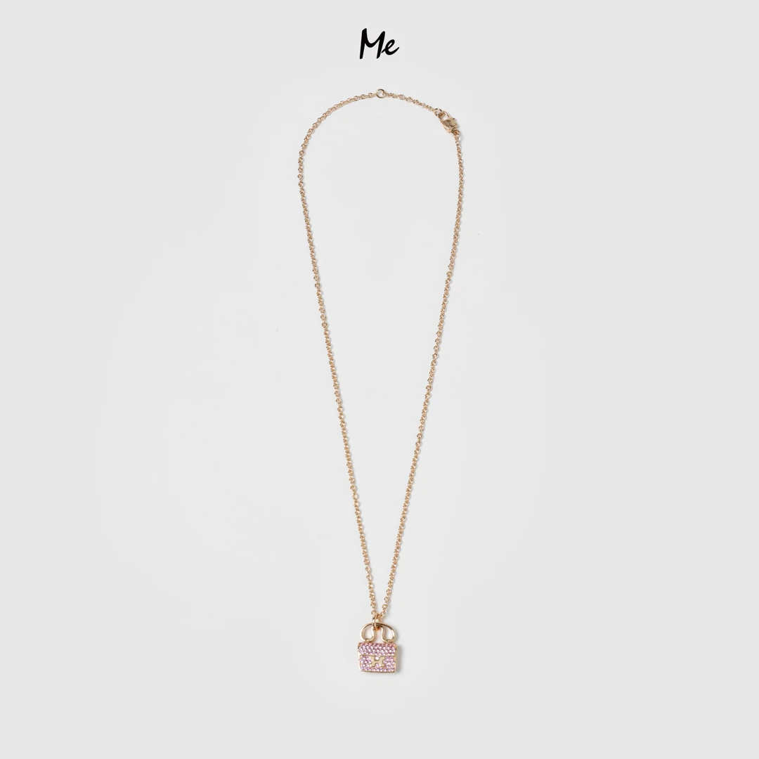 铜合金项链 ME【满钻小马包项链】经典奢牌感时尚项链MESS2233