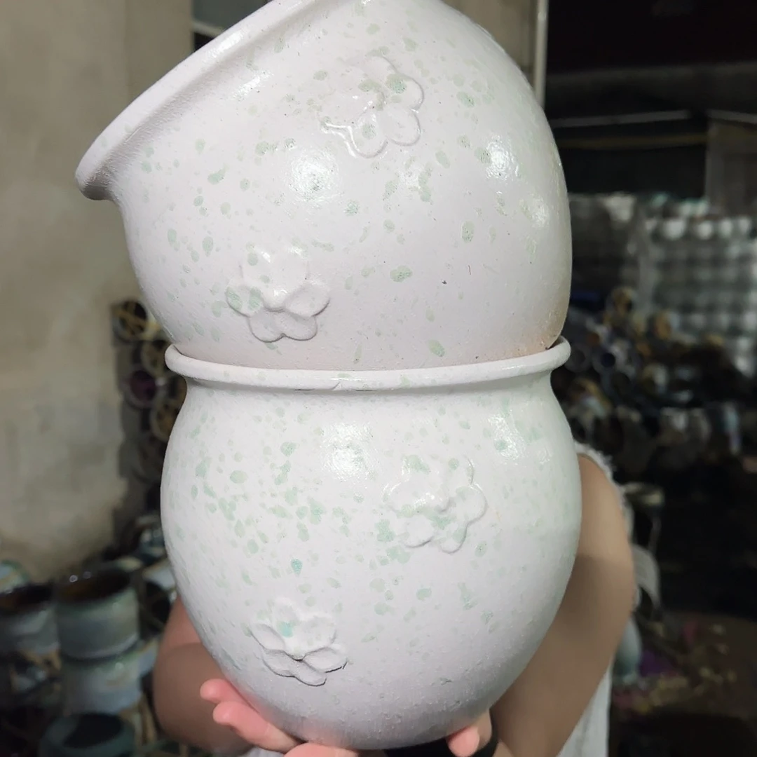 紫砂花盆高19口20