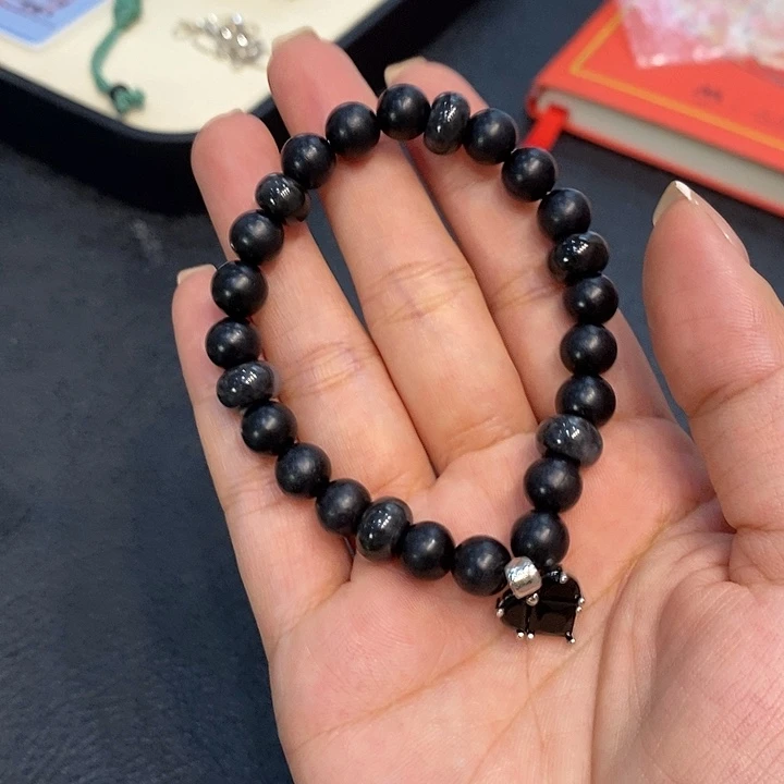 翡翠未镶嵌手链乌鸡翡翠手串