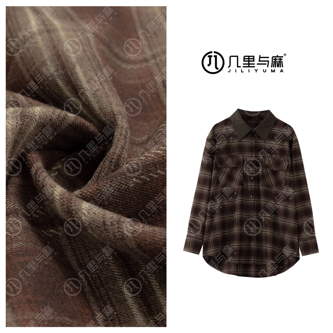 （几里与麻）时尚复古文艺洋气百搭衬衫 衣长72 胸围110 1091286