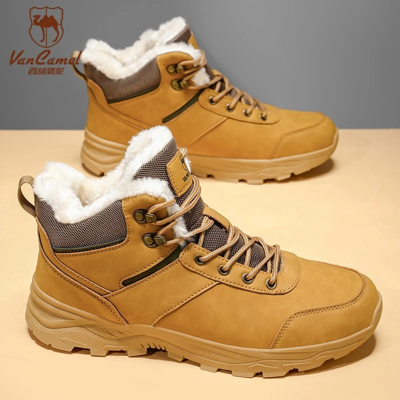 VANCAMEL/西域骆驼男款登山靴保暖耐磨时尚雪地靴大棉鞋雪地靴