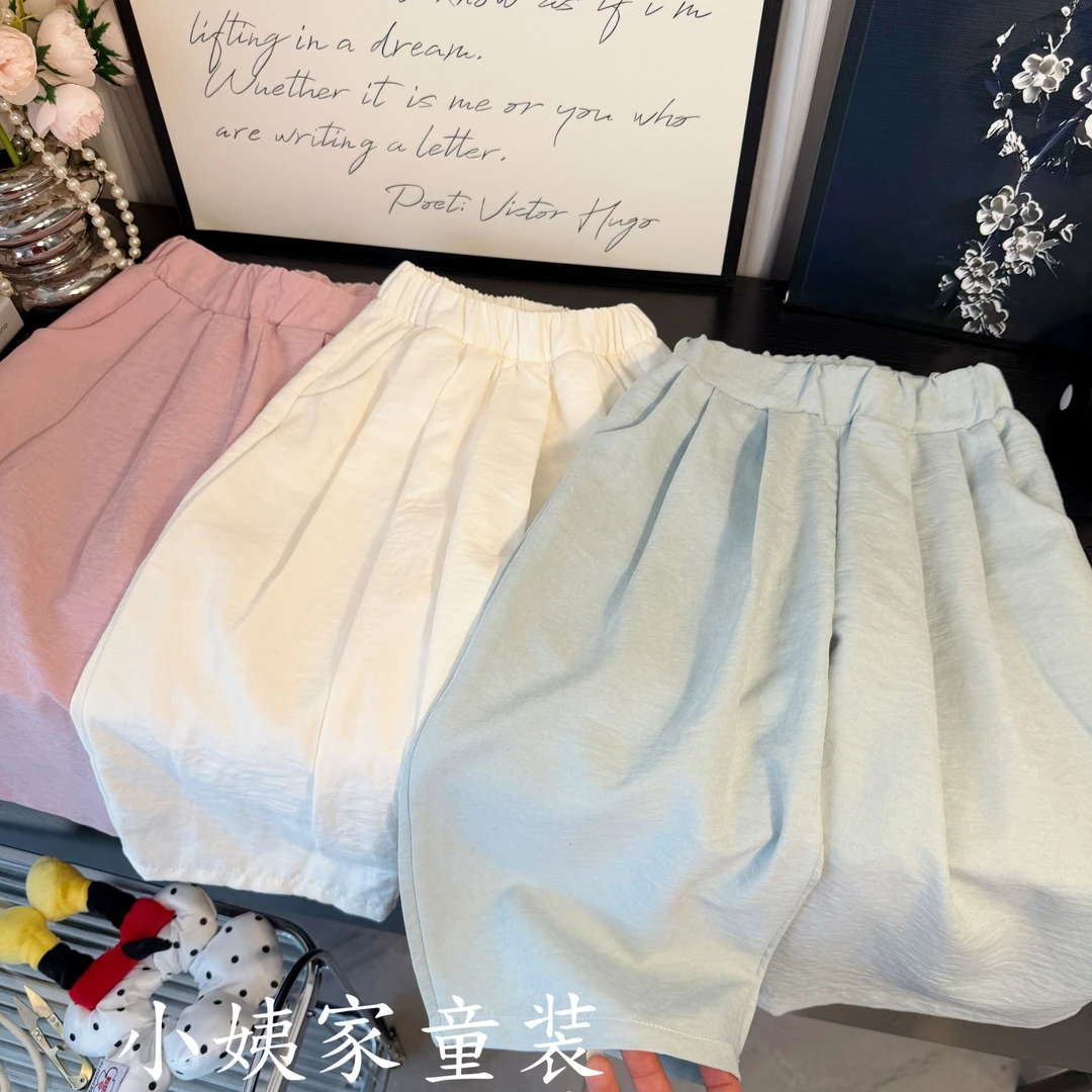 【奶芙裤】女童裤子夏款2025新款儿童夏装可爱直筒裤洋气裤子韩版