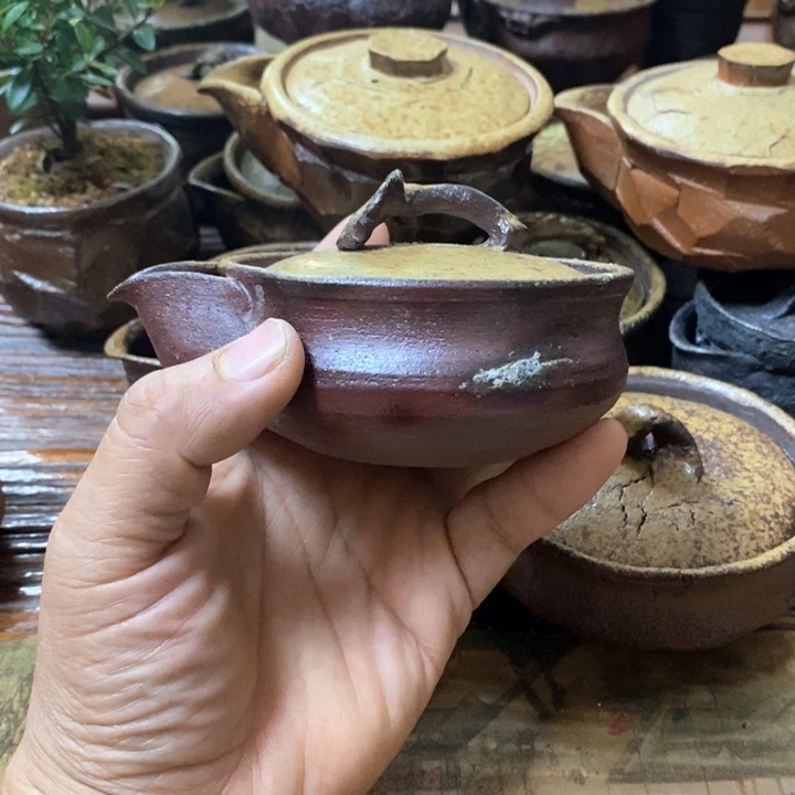老*全手工柴烧宝瓶，