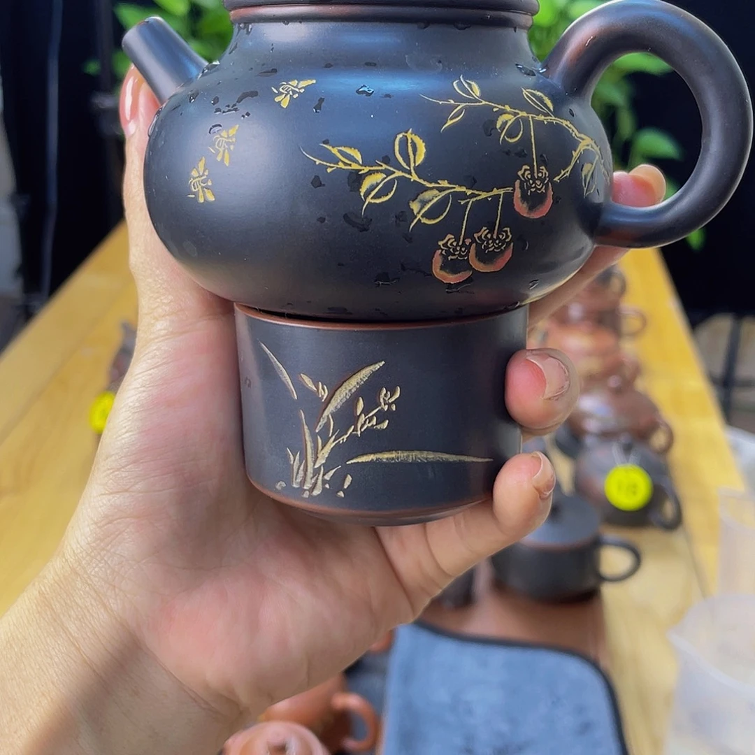 所***了泥塑容天壶一壶一杯