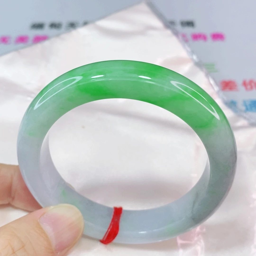 未镶嵌手镯翡翠54圈口正圈