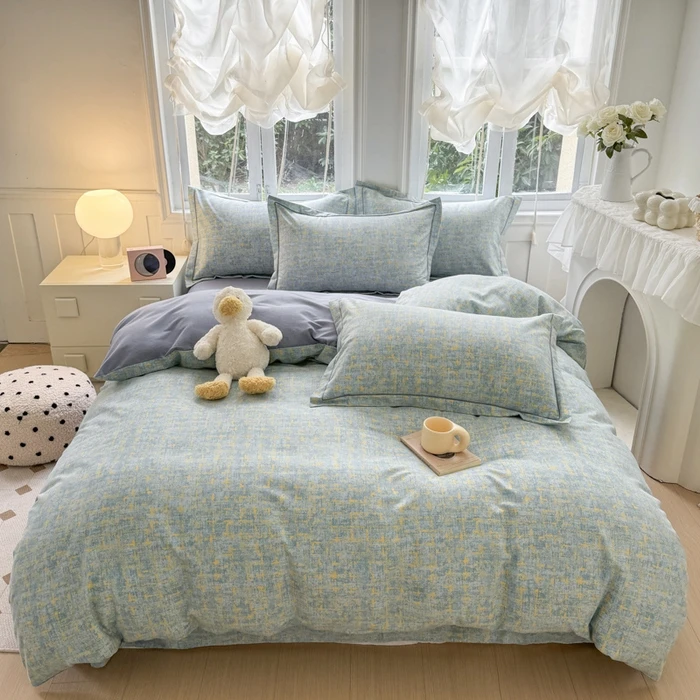 JDFUREN/京都夫人春夏新品全棉纯棉斜纹棉四件套印花被套四件套